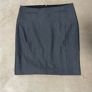 Express Gray Pencil Skirt Knee-Length Workwear